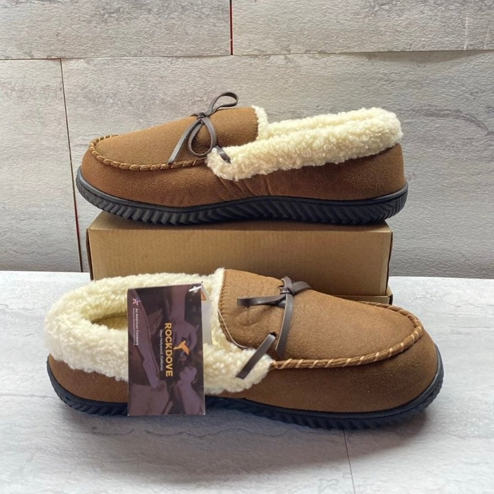 Rock Dove Mocassin Mens Slippers Sz 10